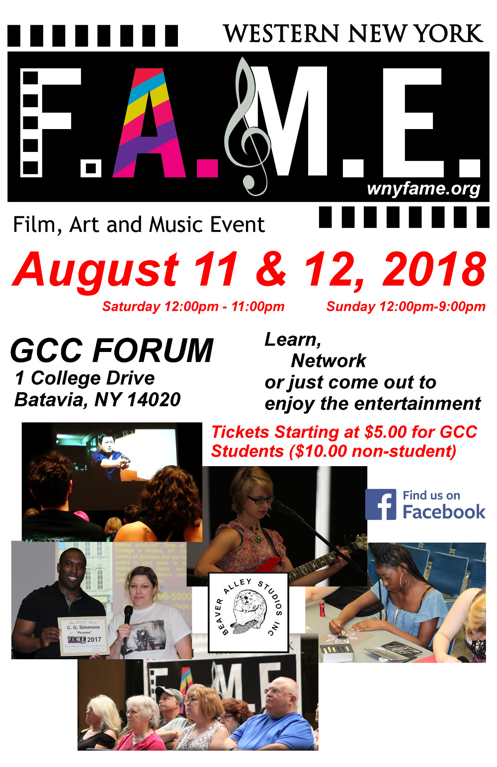 WNY FAME AUGUST 11 and 12, 2018